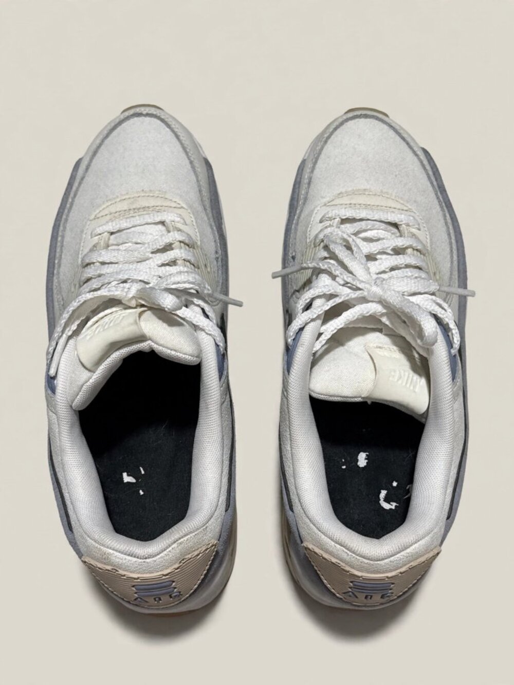 Nike Air Max 90 White Grey Black Swoosh Sneakers 9